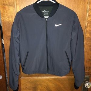 *SOLD* Black Nike Cropped Bomber Jacket